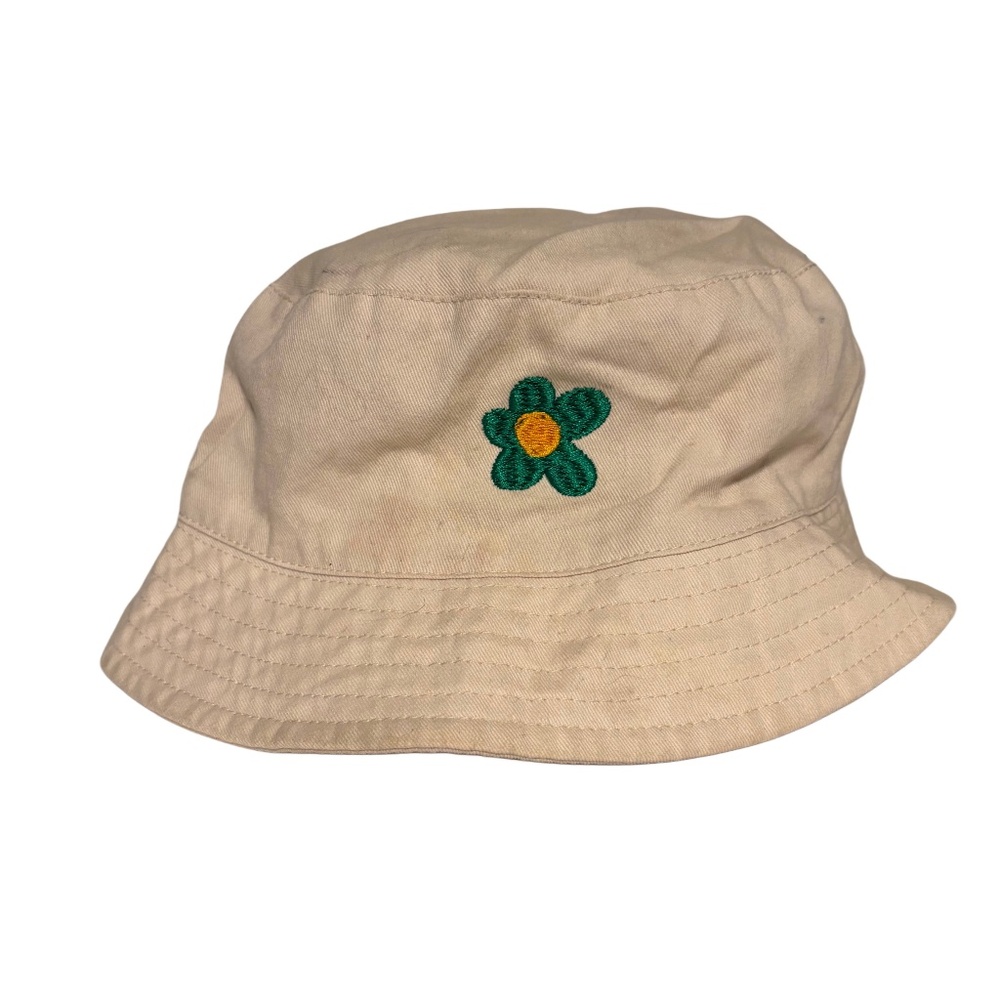 Women’s ASOS Design Embroidered Flower Bucket Hat in Cream Sz M/L